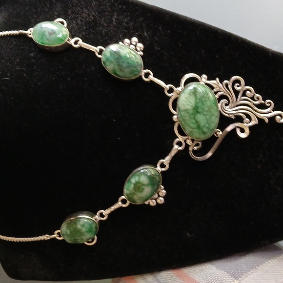 New Solar Quartz Agate 925 Silver Necklace. - Picture 2 of 12